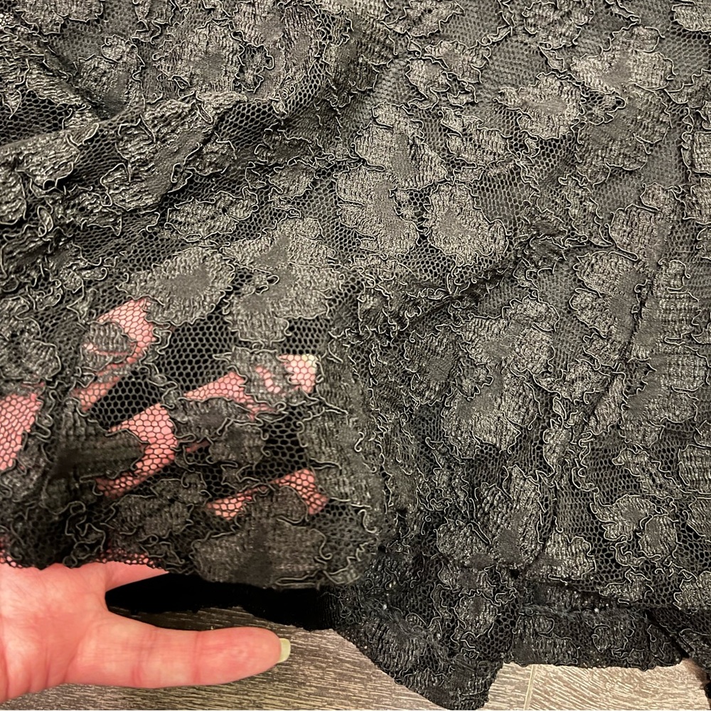 π«SOLDπ« Vintage Betsey Johnson Luxe Black Lace Dress 90s Rare - Picture 2 of 4